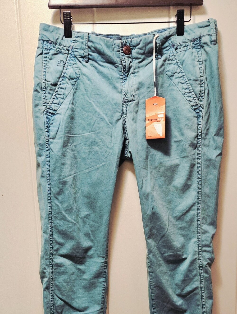 G-Star Teal Drawstring Chino Pants